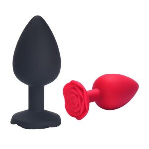 Plug Anal Em Silicone Grande Com Formato De Rosa 10 X 4,5Cm Sl