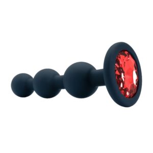 Plug Anal Escalonado Em Silicone Com Jóia Na Base 10,9 X 4,2Cm Vibe Toys