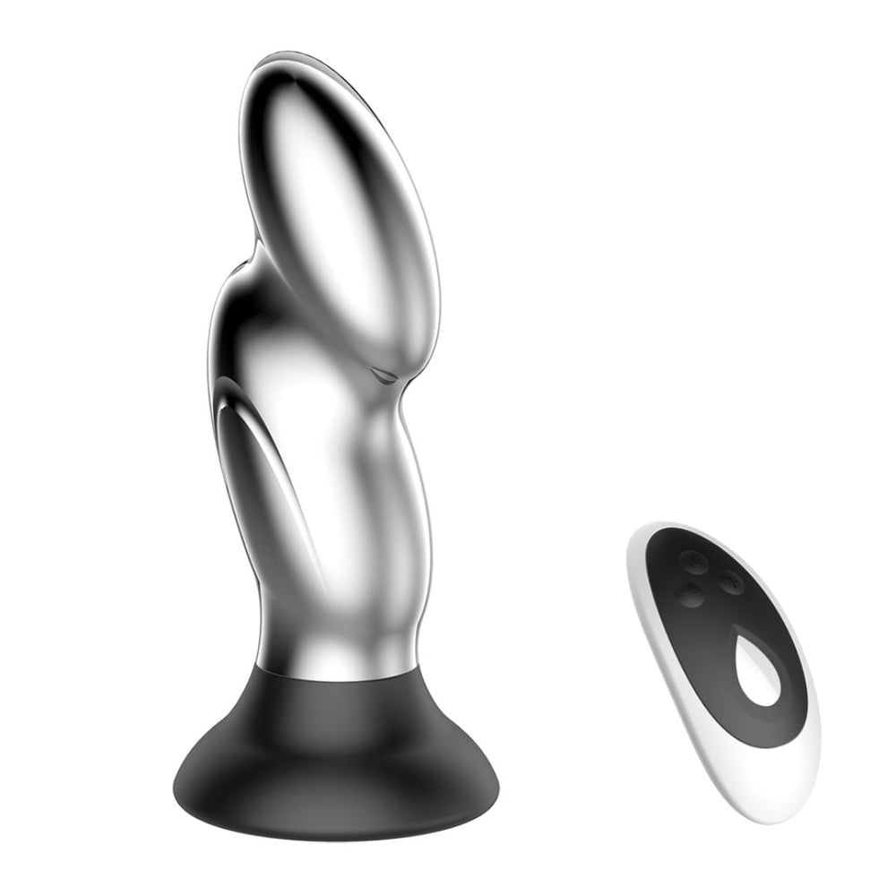 Plug Anal Fingertip Metal Com Ventosa Recarregável Com 10 Modos De Vibração Vibe Toys - Imagem 2