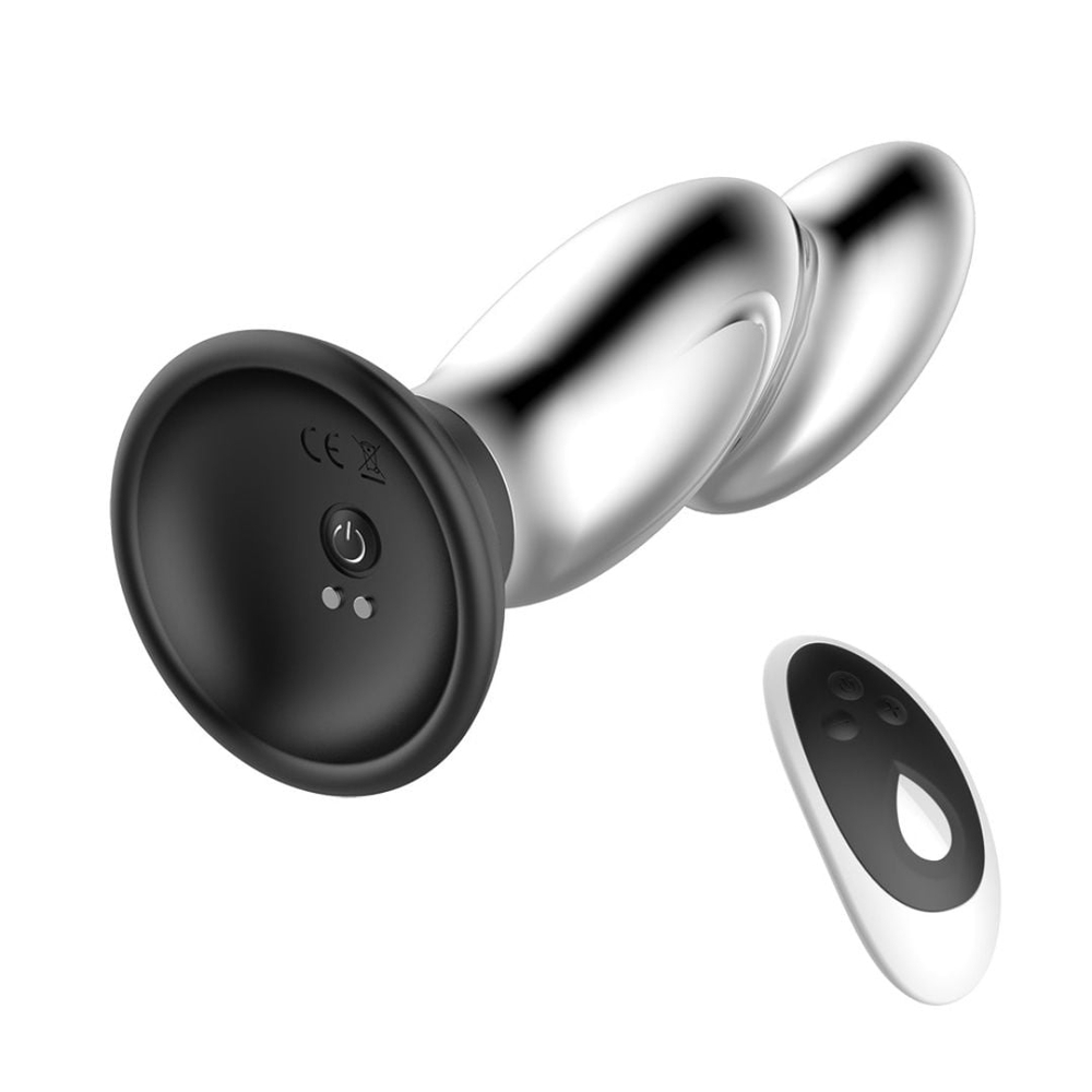 Plug Anal Fingertip Metal Com Ventosa Recarregável Com 10 Modos De Vibração Vibe Toys - Imagem 3