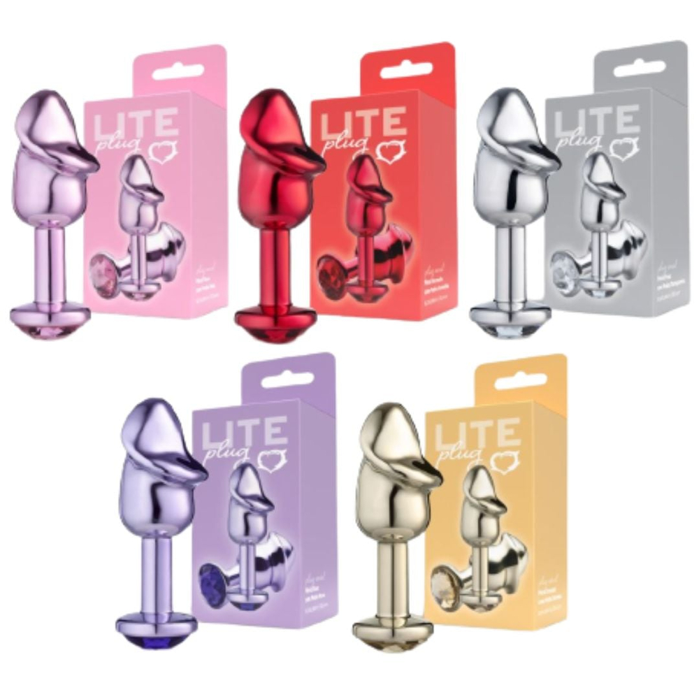 Plug Anal Formato De Pênis Com Pedra Linha Lite Sexy Fantasy - Imagem 2