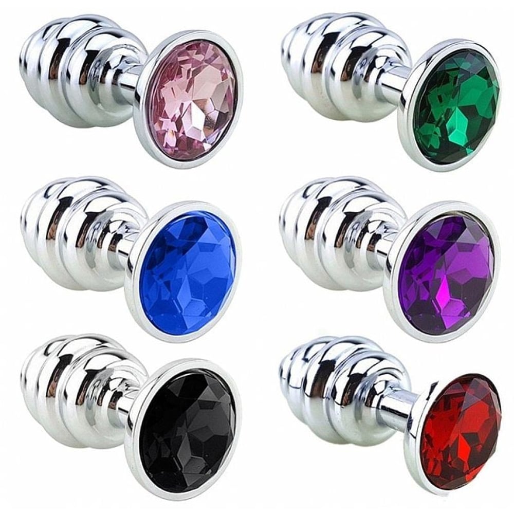 Plug Anal Com Glitter E Pedra Tamanho P Linha Lite Sexy Fantasy - Imagem 8