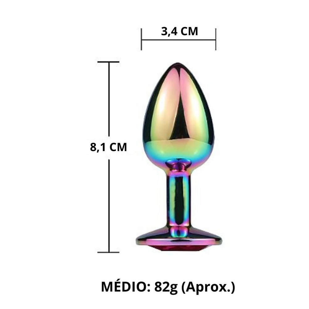 Plug Anal Metal Colors Médio Vibe Toys - Imagem 10