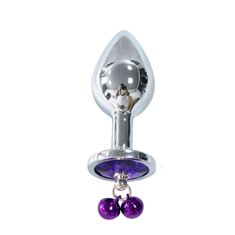 Plug Anal Metal Pequeno Com Sino E Pedra Vibe Toys - Imagem 3