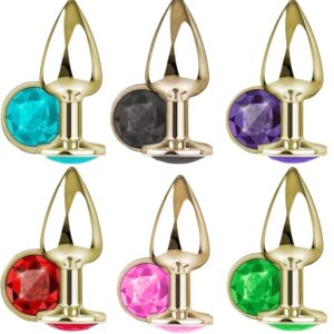 Plug Anal Pedra De Cristal Dourado Grande Vibe Toys