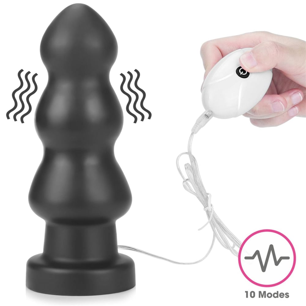 Plug Anal Rigger 10 Vibrações E Controle Com Fio 20 X 7Cm Lovetoy