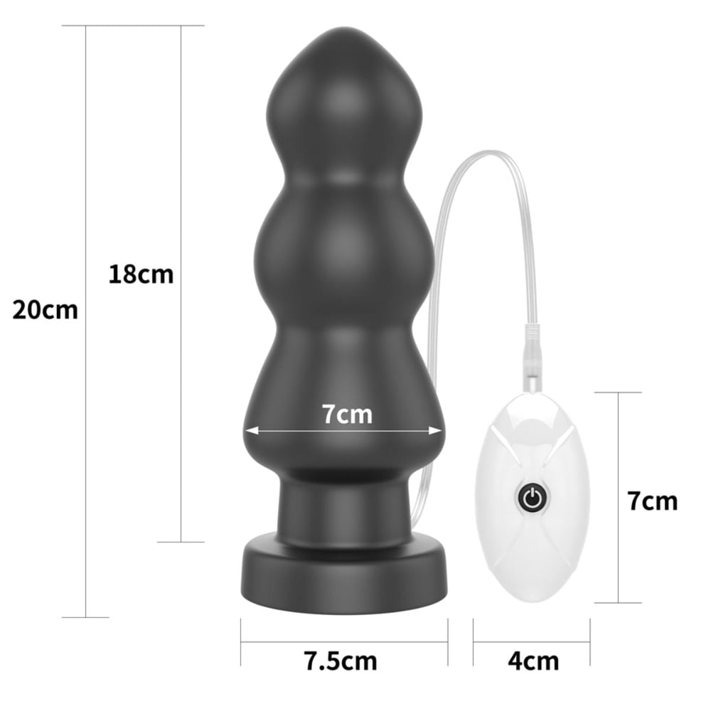 Plug Anal Rigger 10 Vibrações E Controle Com Fio 20 X 7Cm Lovetoy - Imagem 2