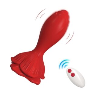 Plug Anal Rosebud 9 Modos De Vibração Com Controle Remoto Vibe Toys