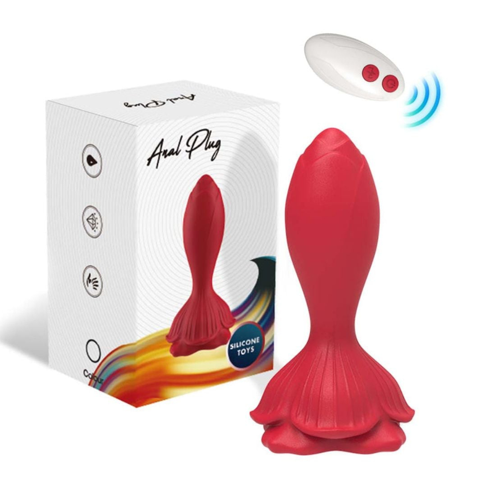 Plug Anal Rosebud 9 Modos De Vibração Com Controle Remoto Vibe Toys - Imagem 5