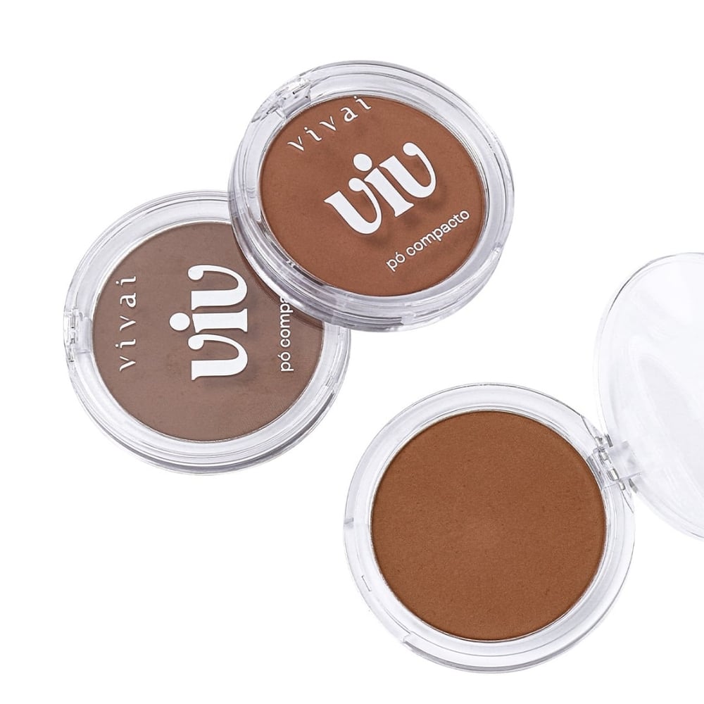 Pó Compacto Tons Escuros Linha Basic Green Safira Cosméticos - Imagem 6