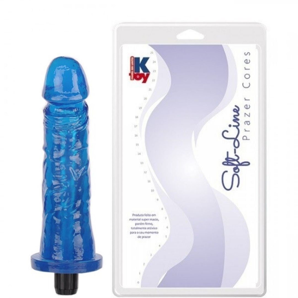 Prótese Colors Com Vibrador 17,5 X 3,8Cm Ktoy - Imagem 3