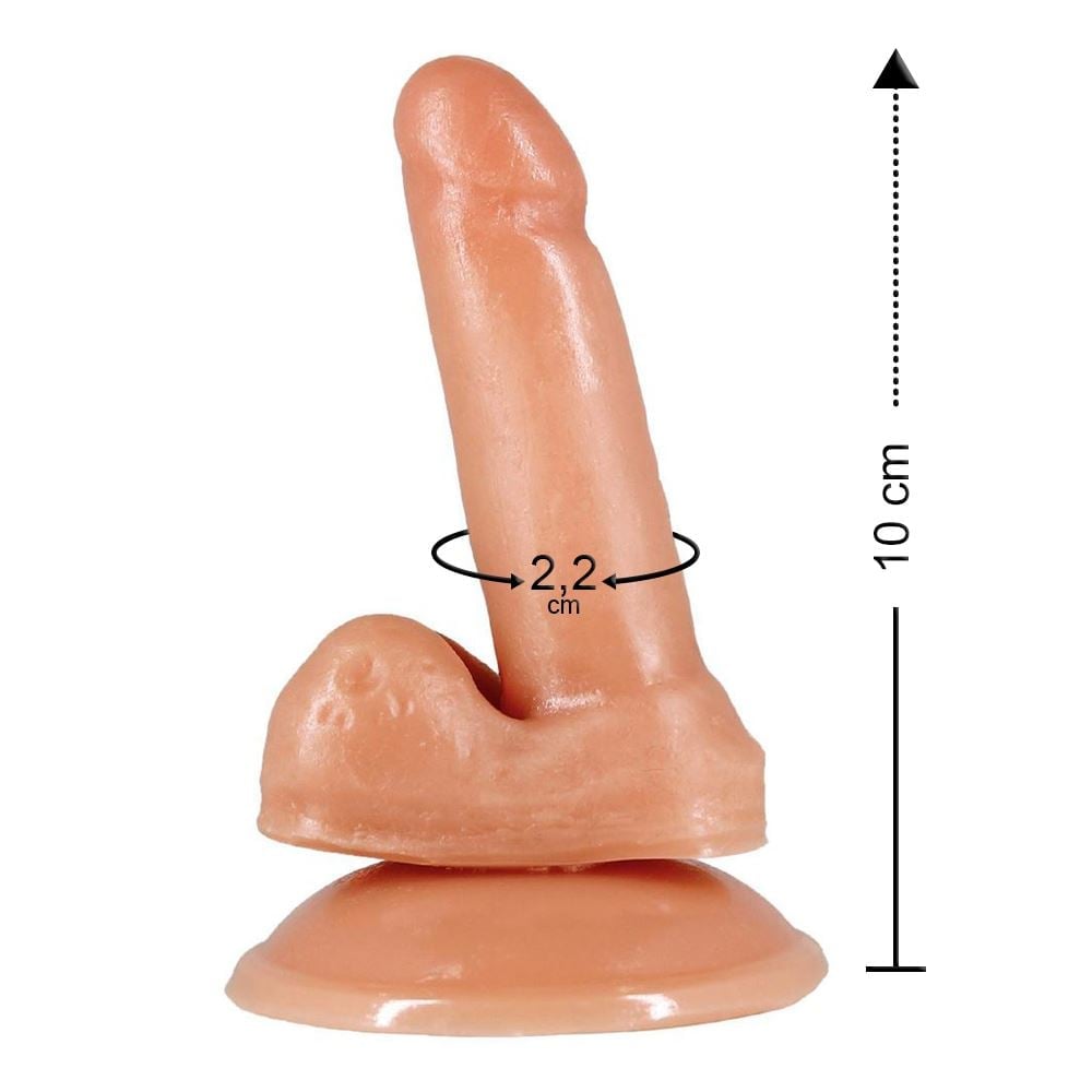 Prótese Maciça Com Vibro E Ventosa 16,5 X 3,5Cm Êxtase - Imagem 5