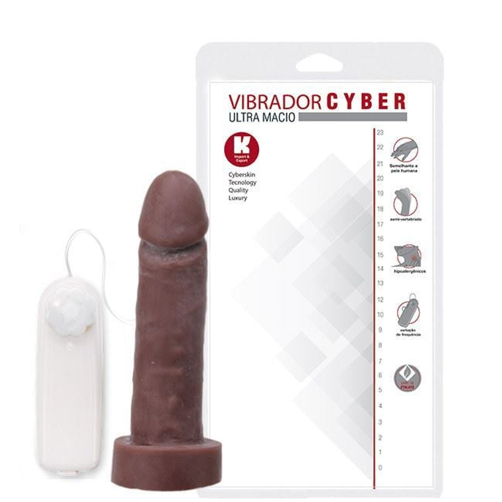 Prótese Em Cyber Ultra Macio Vibração Multivelocidade 15,5 X 3,7Cm Ktoy - Imagem 2