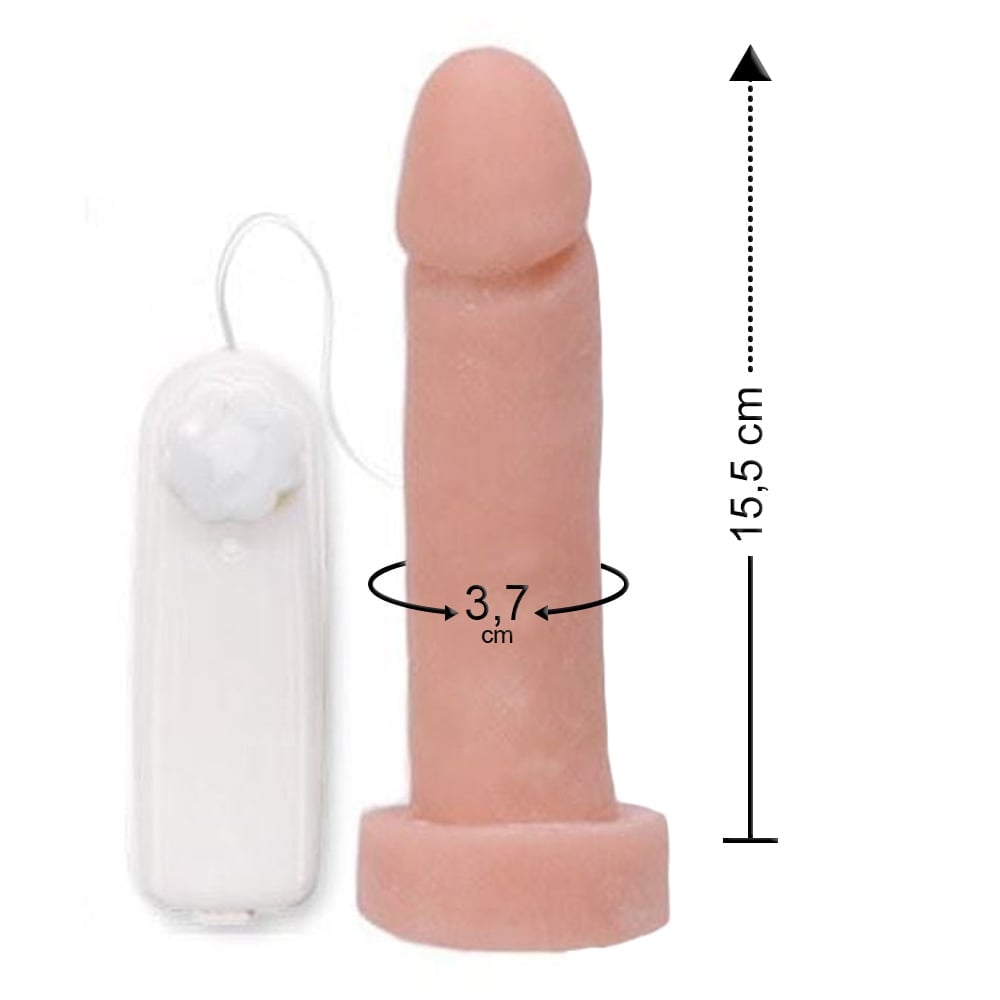 Prótese Em Cyber Ultra Macio Vibração Multivelocidade 15,5 X 3,7Cm Ktoy - Imagem 4