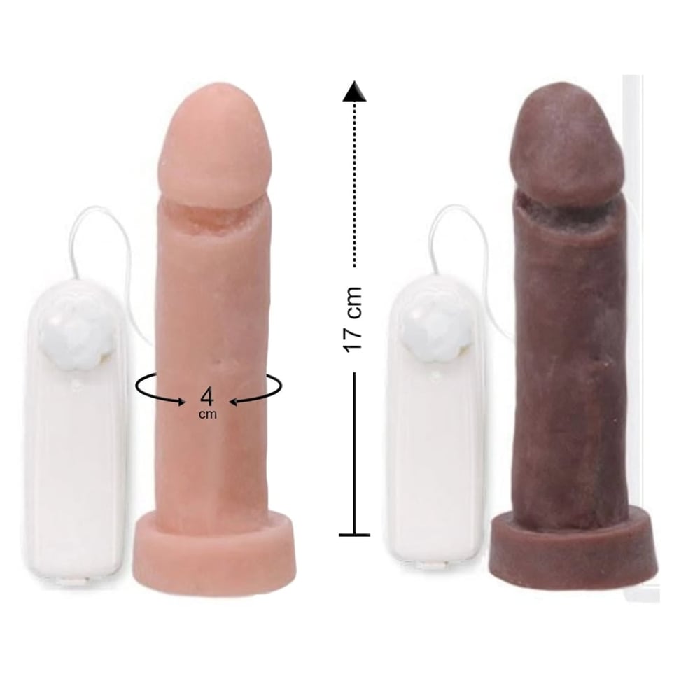 Prótese Em Cyber Ultra Macio Vibração Multivelocidade 17 X 4Cm Ktoy
