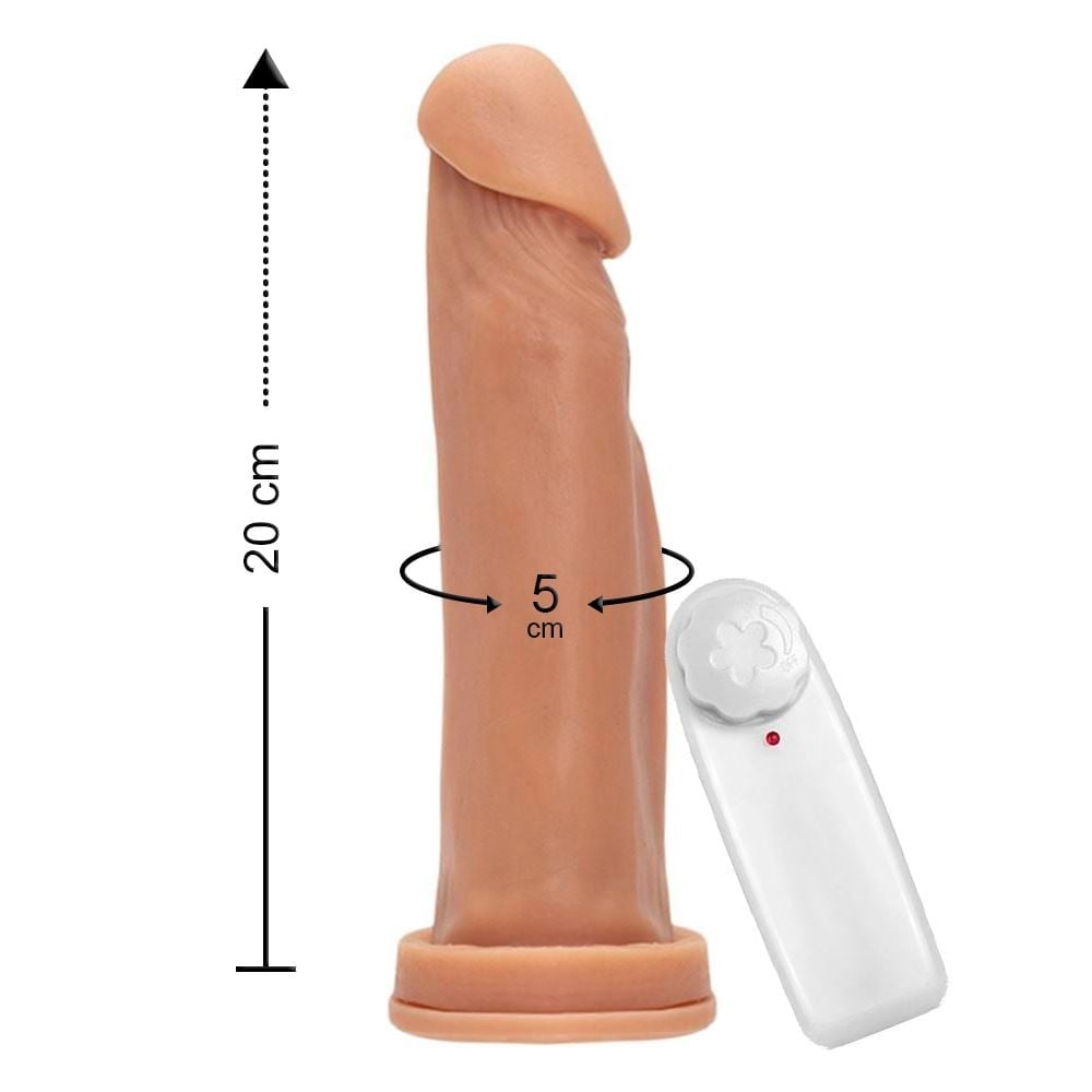 Prótese Maciça Kong Com Vibro E Ventosa 20 X 5Cm Êxtase - Imagem 3