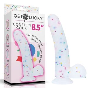 Protese Pênis Com Lantejoulas Coloridas 21,5 X 4,3Cm Si Vibe Toys