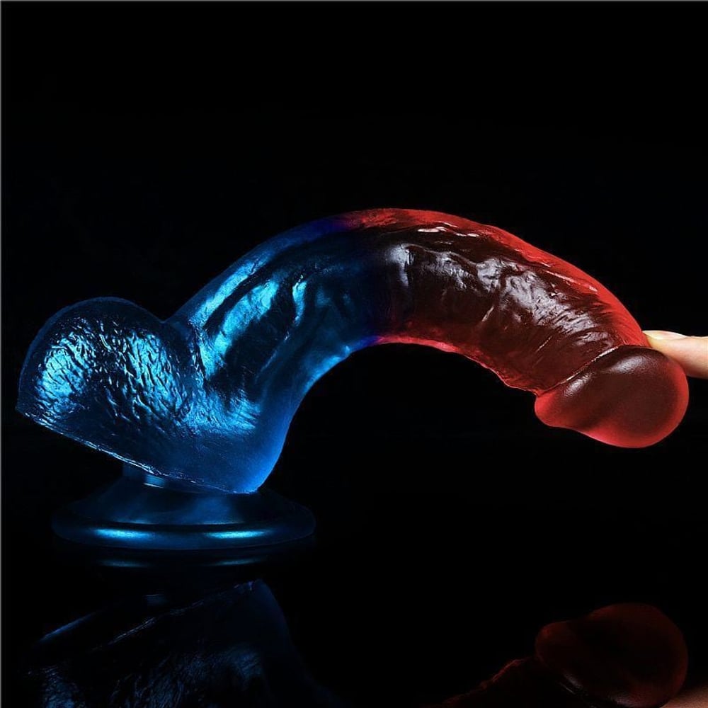 Prótese Realística Com Escroto E Ventosa Duo Color 8.0 Lovetoy - Imagem 3