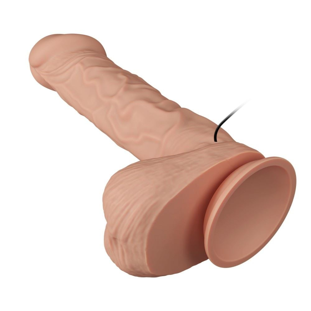 Prótese Realística Vibratória Bergrisi Com Escroto E Ventosa 26 X 4,8Cm Vibe Toys - Imagem 4