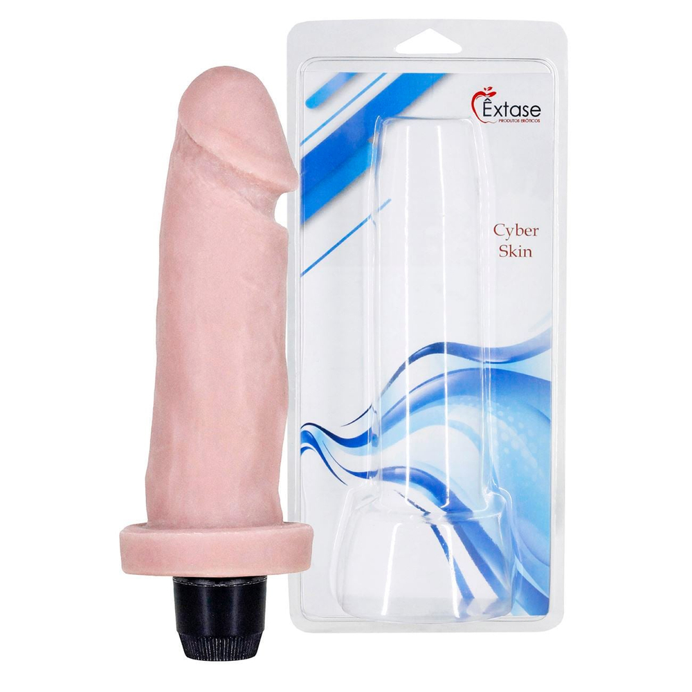 Protese Vibro Cyber Skin 15 X 4Cm Êxtase - Imagem 2