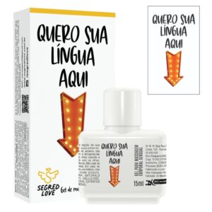 Quero Sua Língua Aqui Gel Beijável 15Ml Com Tatuagem Segred Love