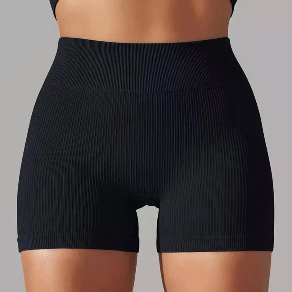 Short Fitness Canelado Reforçade Com Cintura Dupla - Imagem 4