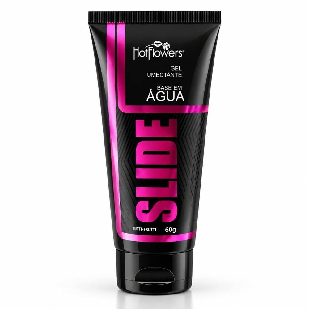 Slide Gel Lubrificante À Base De Água 60G Hot Flowers