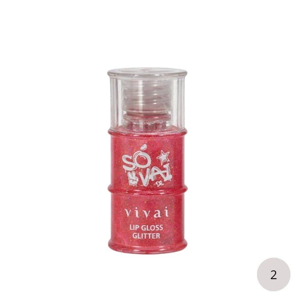 Só Vai De Lip Gloss Glitter 11Ml Vivai - Imagem 3
