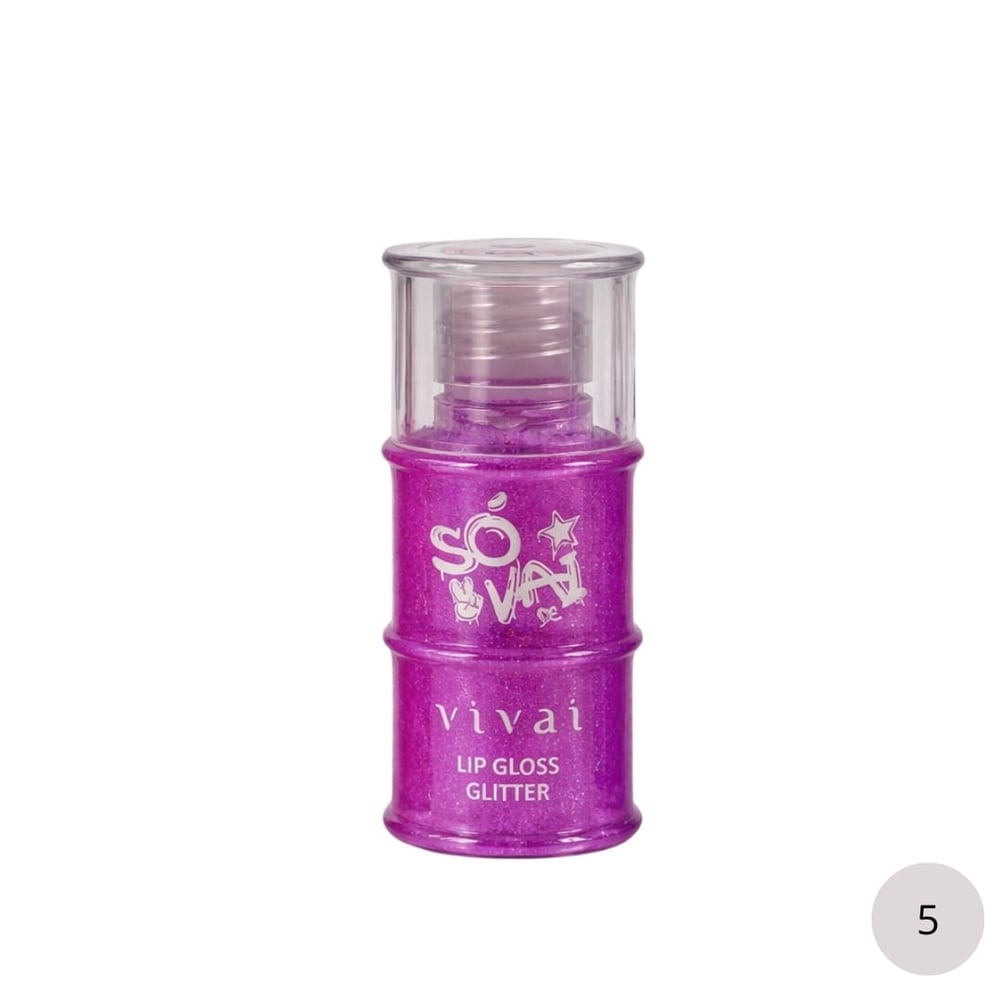 Só Vai De Lip Gloss Glitter 11Ml Vivai - Imagem 6