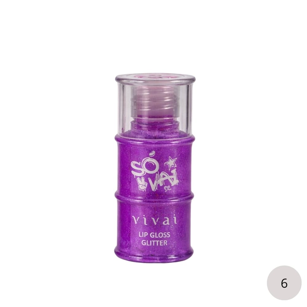 Só Vai De Lip Gloss Glitter 11Ml Vivai - Imagem 7