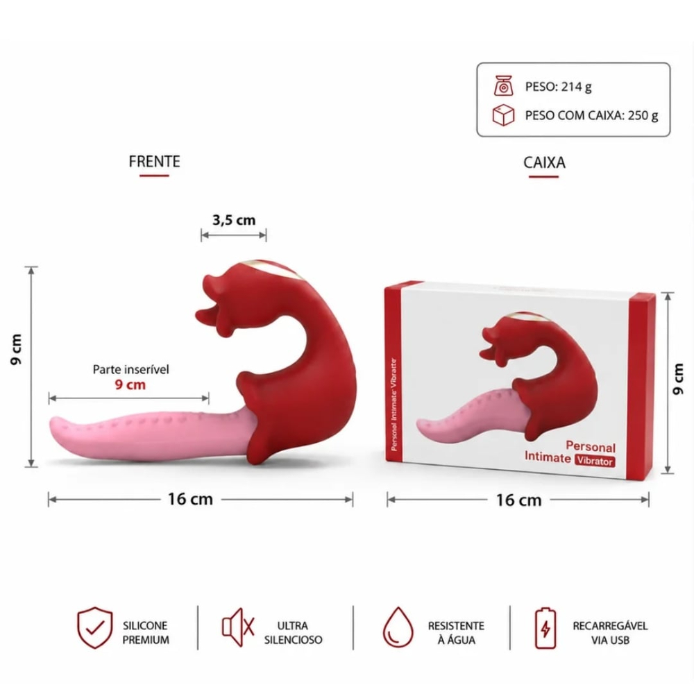 Super Vibrador Língua Giratória Com Rotação De 360° Vibe Toys - Imagem 4