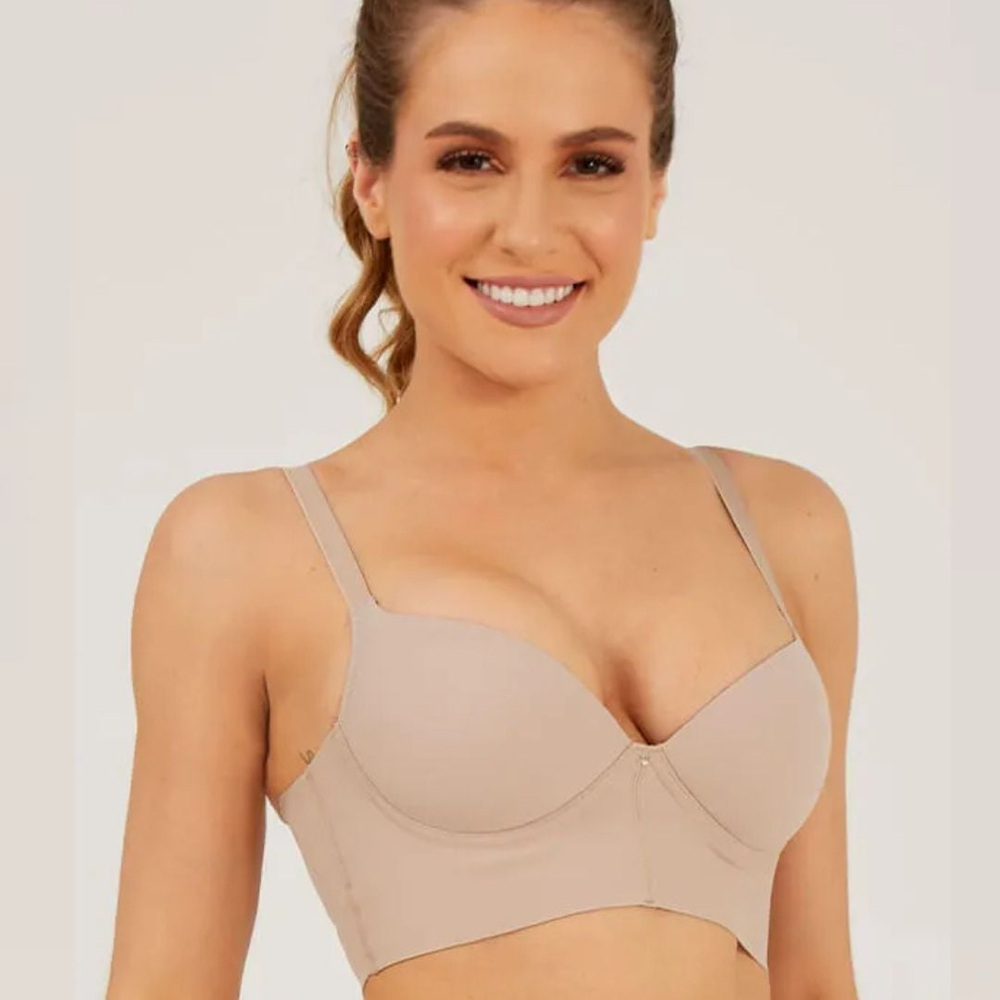 Sutiã Base Longa Invisível Fit Com Bojo E Aro Nayane - Imagem 2