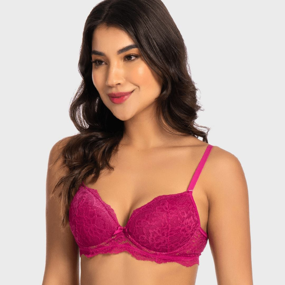 Sutiã Meia Taça Em Renda Com Bojo Kiss Me Liebe - Imagem 3
