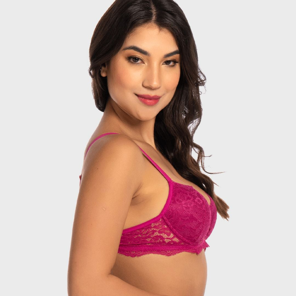 Sutiã Meia Taça Em Renda Com Bojo Kiss Me Liebe - Imagem 4