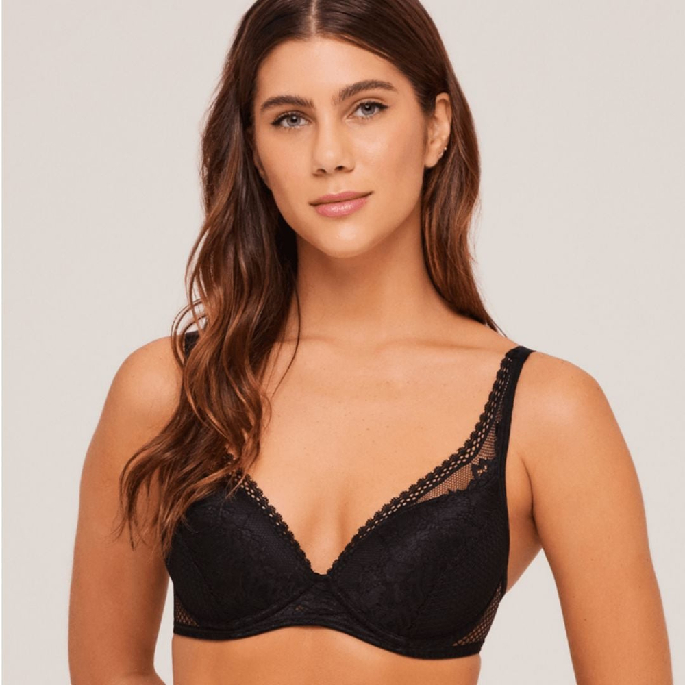 Sutiã Meia Taça Em Renda E Laise Fusion Com Bojo Liebe - Imagem 6