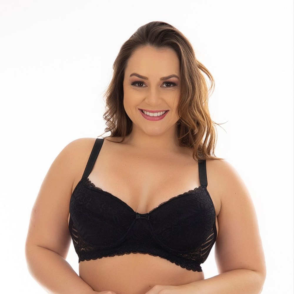 Sutiã Plus Size Em Renda Reforçado Patitex - Imagem 7