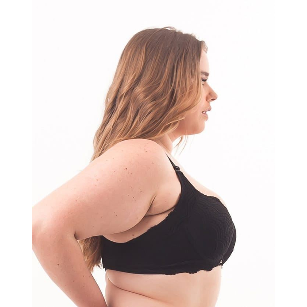 Sutiã Plus Size Redutor Com Bojo E Aro Em Renda Estruturada Nayane - Imagem 8