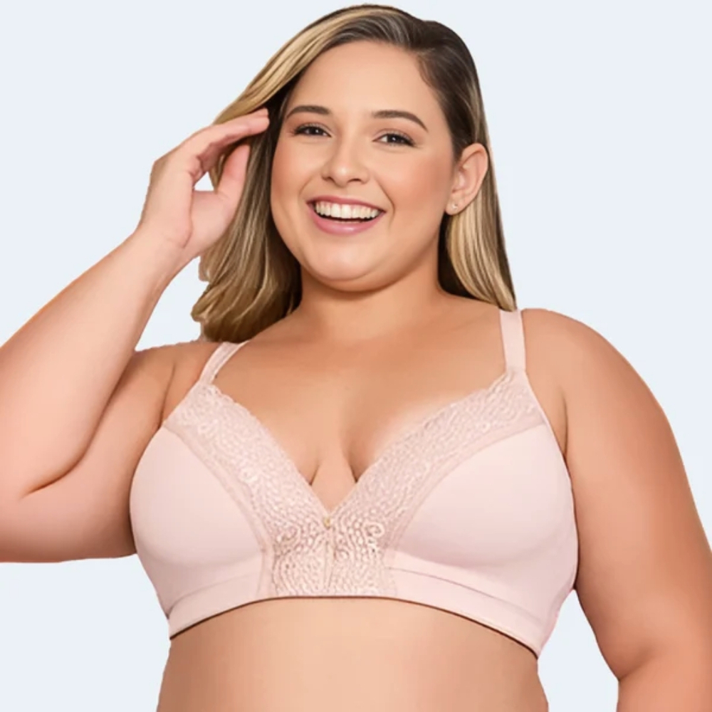 Sutiã Plus Size Top Bojo Sem Aros Decote Em Renda Nayane - Imagem 2