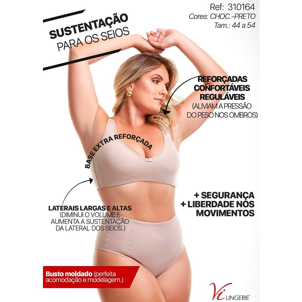 Sutiã Com Bojo Detalhes Em Renda Corpo Nú - Imagem 8