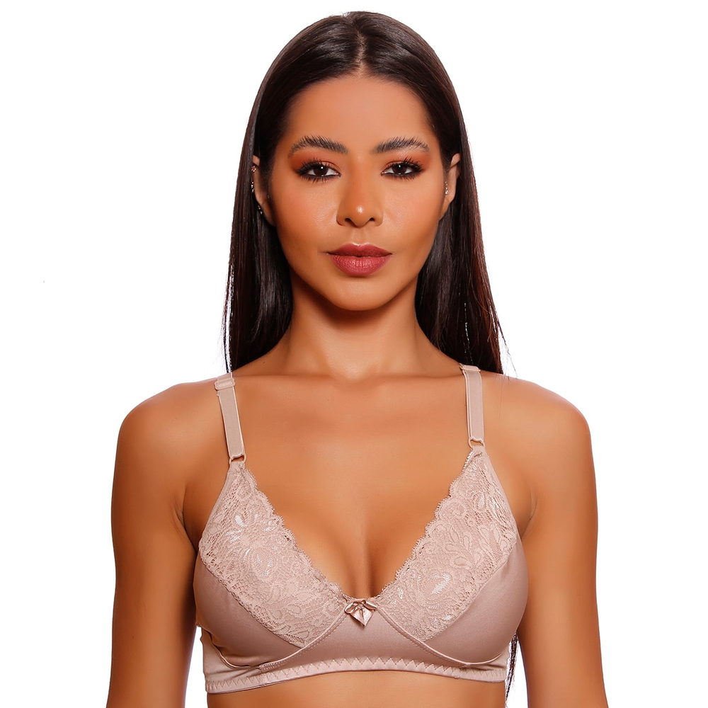 Sutiã Reforçado Sem Bojo Em Microfibra Sensual Lingerie - Imagem 3