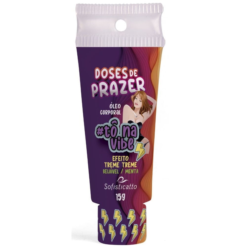 Tô Na Vibe Eletrizante Doses De Prazer Óleo Corporal 15G Sofisticatto