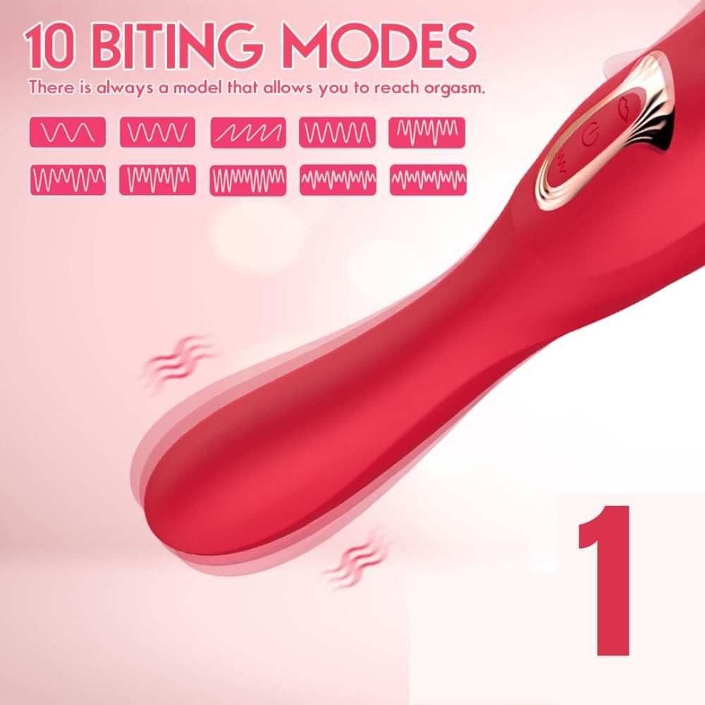 Vibrador 2 Em 1 Formato De Boca 10 Modos De Estimulação E 7 Modos De Vibração - Imagem 4