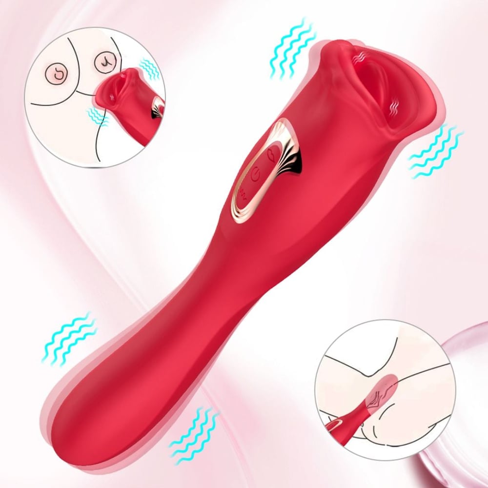 Vibrador 2 Em 1 Formato De Boca 10 Modos De Estimulação E 7 Modos De Vibração - Imagem 8