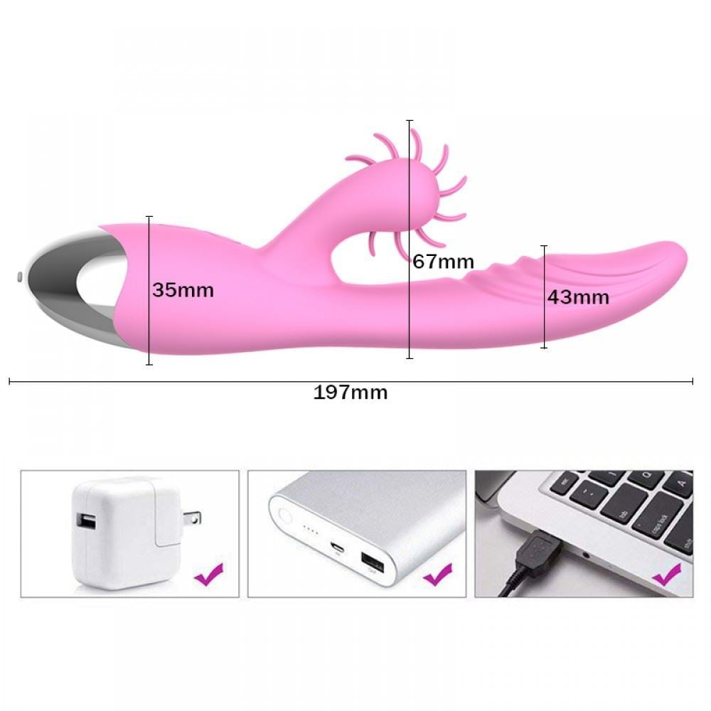 Vibrador Com Estimulador Simulador De Sexo Oral Dibe - Imagem 6
