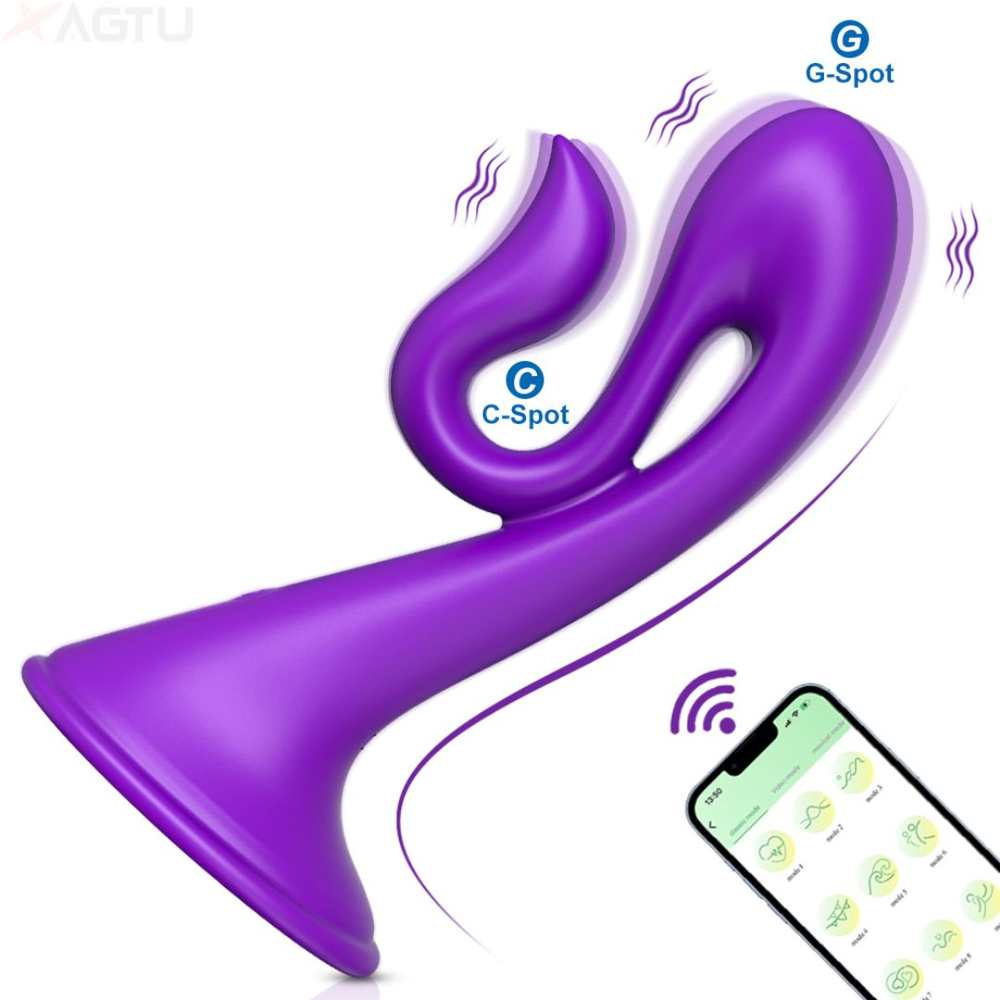 Vibrador Com Ventosa 9 Modos De Vibração App Control Vibe Toys - Imagem 3