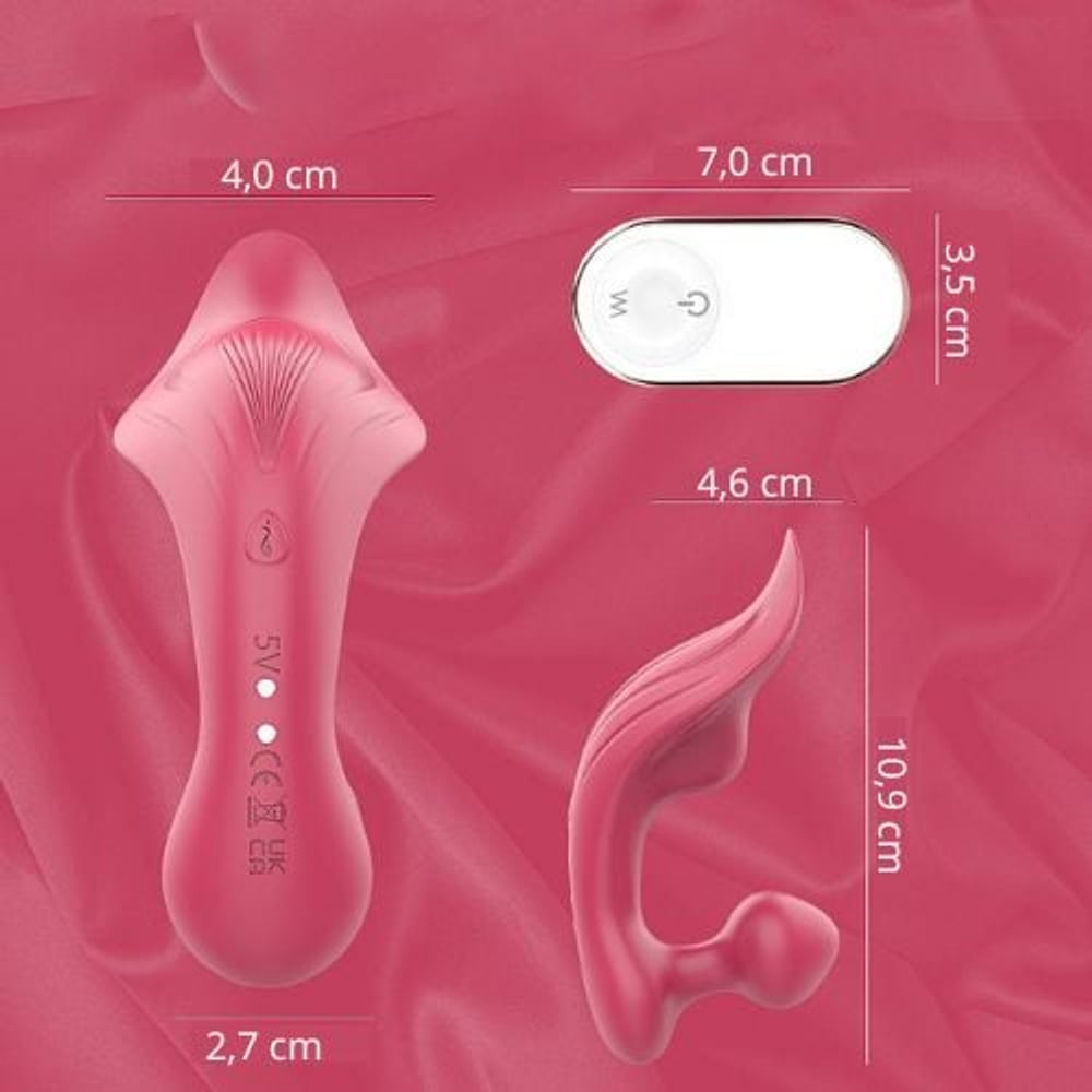 Vibrador De Calcinha Chomper Com Penetrador 9 Modos De Vibração Shande - Imagem 5