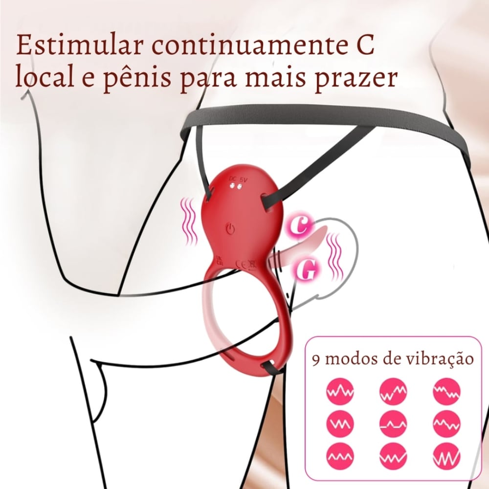 Vibrador De Calcinha Com Alça Ajustável Com Aplicativo Vibe Toys - Imagem 4