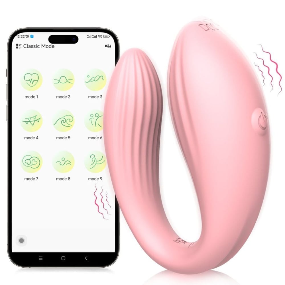 Vibrador De Casal 10 Modos De Vibração Com Controle Via Aplicativo Mannuo - Imagem 5