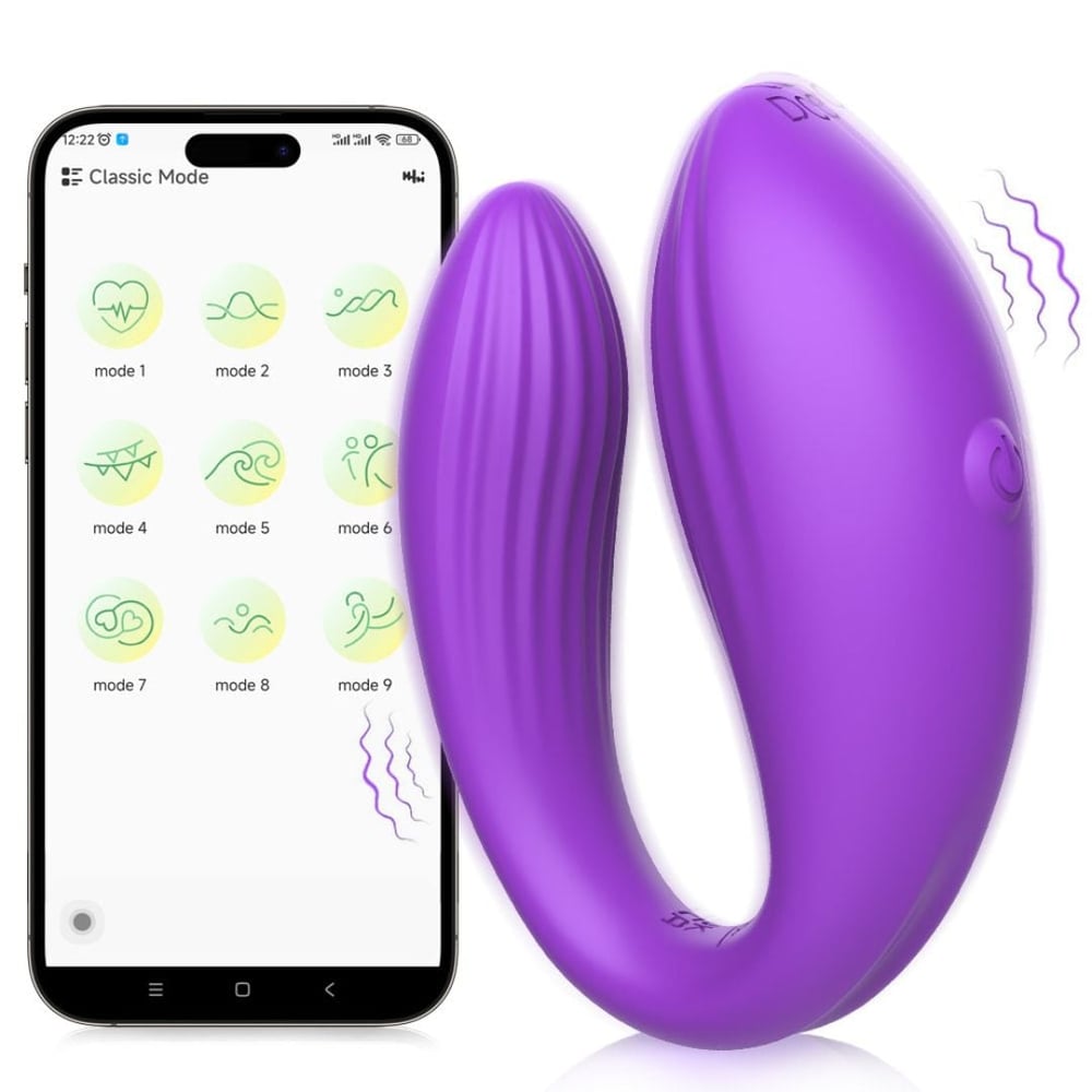 Vibrador De Casal 10 Modos De Vibração Com Controle Via Aplicativo Mannuo - Imagem 6