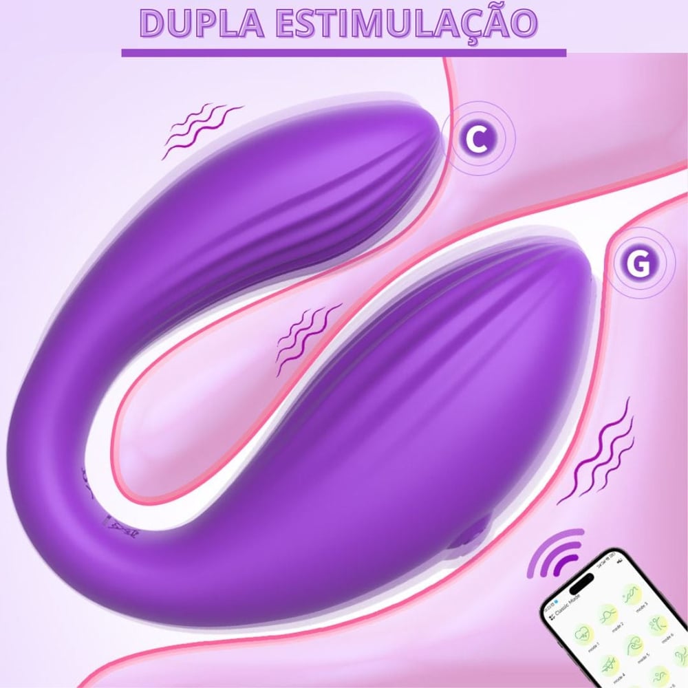 Vibrador De Casal 10 Modos De Vibração Com Controle Via Aplicativo Mannuo - Imagem 10